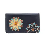 کیف پول چرم نقاشی شده مدل مهسا